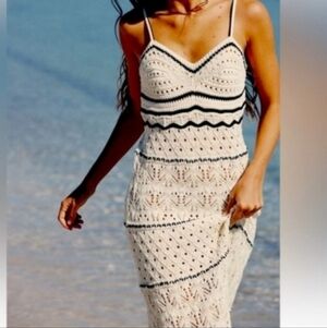 Crochet Spaghetti Strap skirt &Top Set